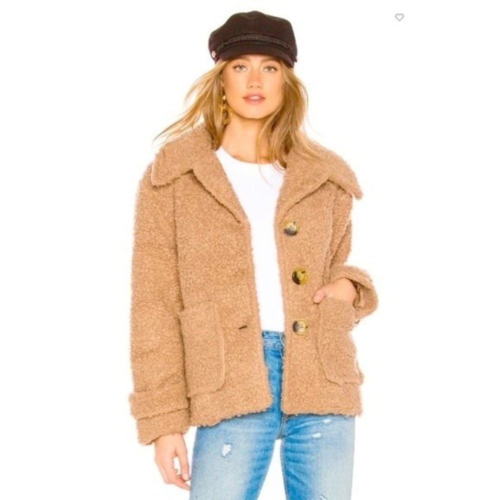 🌟  FREE PEOPLE SO SOFT COZY TEDDY PEACOAT NWT 🌟 - Picture 12 of 14